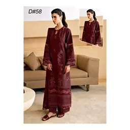 Premium Embroidered Ladies Suit - Design 074
