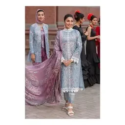 Premium Embroidered Ladies Suit - Design 068