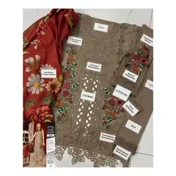 Premium Embroidered Ladies Suit - Design 065