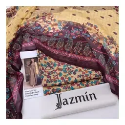 Mix Brand 3pc Lawn Collection with Chiffon Dupatta - Design 034